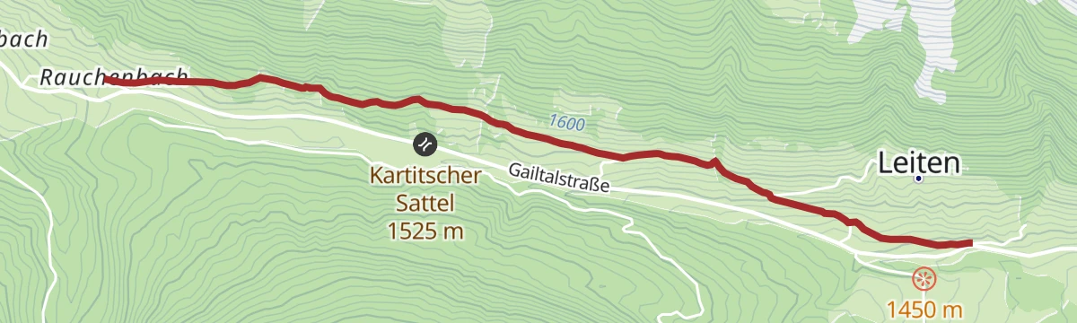 Route map: 162 | Rauchenbach - Leiten
